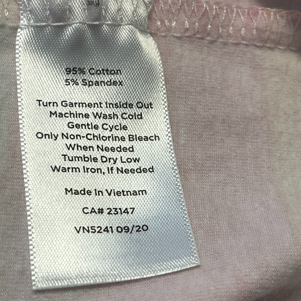 Talbots Womens MP Striped Crewneck Tee Pink Orange Cotton Stretch Top - Picture 4 of 4